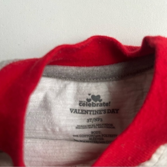 Toddler Boys 3T Graphic Tee Robot “Mr. Love Machine” Gray Red 3/4 Sleeve Shirt - Picture 4 of 4